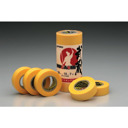カモ井 和紙マスキングテープ 武蔵 40mm幅 3巻入り MUSASHIJAN40 梱包用品 テープ用品 マスキングテー..