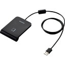 ELECOM ICカードリーダライタ 非接触式 ケーブル1m ブラック MRICA001BK オフィス 住設用品 OA用品 メモリ(代引不可)【送料無料】