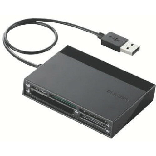 ELECOM メモリリーダライタ/USBハブ付/SD+MS+CF+XD/ブラック MRC24BK オフィス 住設用品 OA用品 メモリ(代引不可)