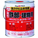 アトムペイント 油性鉄部・木部用 ライフ 1.6L 赤 100336(代引不可)