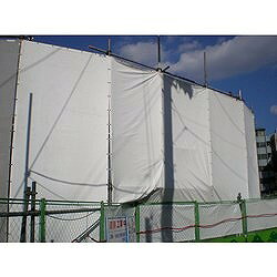 萩原 ターピー PE防炎シート ホワイト 3.6m×5.4m PEBOD3654 梱包用品 シート ロー...