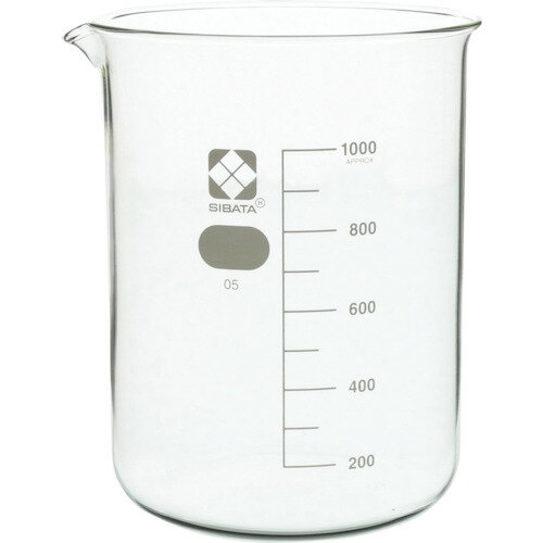 SIBATA ビーカー 目安目盛付 1000mL 0100201000A 研究用品 理化学用品 ビーカー 計量カップ(代引不可)