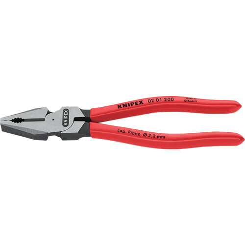 KNIPEX 強力型ペンチ プラスチックハンドル 200mm (SB店頭展示パッケージ仕様) 0201200SB 手作業工具 プライヤー ニッパ ピンセット ペンチ(代引不可)【送料無料】