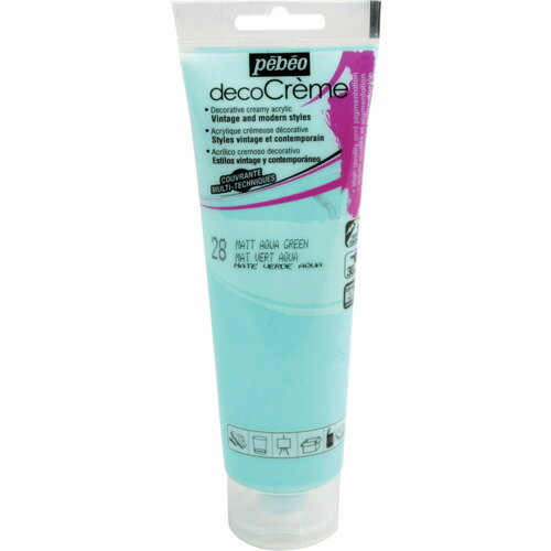 Pebeo デコクリーム 120mlマット アクアグリーン 89028 工事 照明用品 塗装 内装用品 塗料(代引不可)