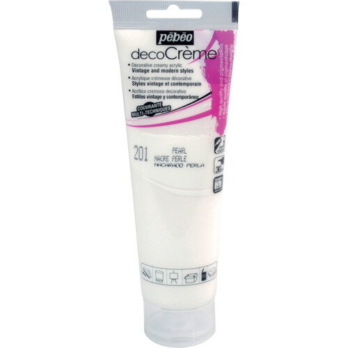 Pebeo デコクリーム 120ml パール色 パール 89201 工事 照明用品 塗装 内装用品 塗料(代引不可)