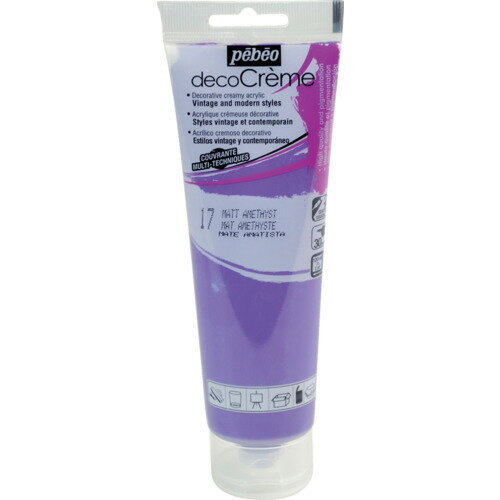 Pebeo デコクリーム 120mlマット アメジスト 89017 工事 照明用品 塗装 内装用品 塗料(代引不可)