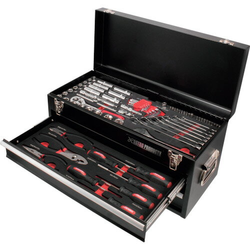 Tool Kits - アストロプロダクツ AP ツールセット TS193 ブラック 74点 2012000001930 手作業工具 工具セット チェストタイプ(代引不可)【送料無料】