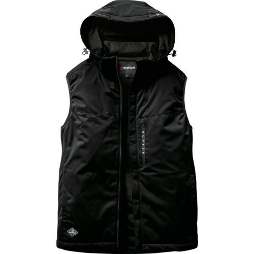 BURTLE ストレッチフーディ防寒ベスト3264-35-Mブラック 326435M 環境改善用品 寒さ対策用品 防寒着(代引不可)【送料無料】