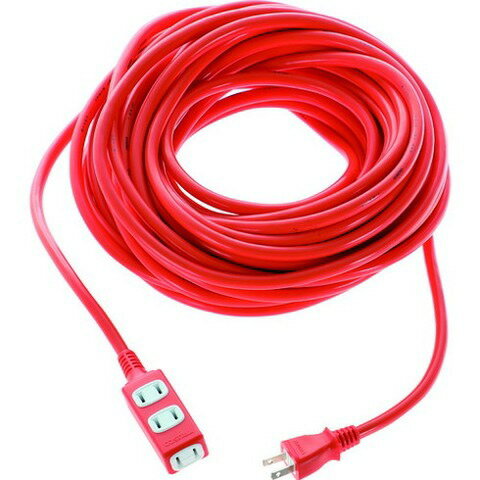TRUSCO トラスコ ソフトタイププラグ 3個口タップ型 20m オレンジ TRIS15203O(代引不可)【送料無料】