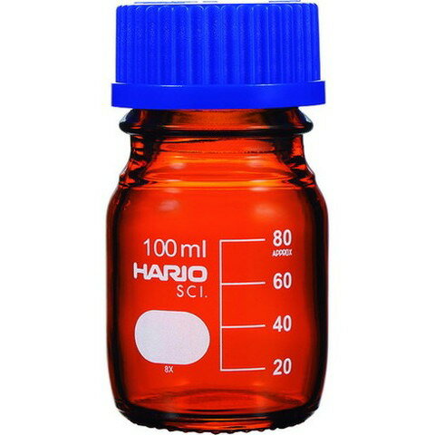 HARIO 耐熱ネジ口瓶(茶) 100ml NBB100SCI(代引不可)