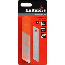 Hultafors スナップオフナイフ用替え刃 18mm 12枚入り 389630 手作業工具 ハサミ カッター 鋸 カッターナイフ(代引不可)