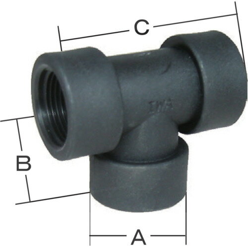 IWA 樹脂(PP)製 配管継手 チーズコネクタ 49TEE50P 工事 照明用品 管工機材 塩ビ管継手(代引不可)