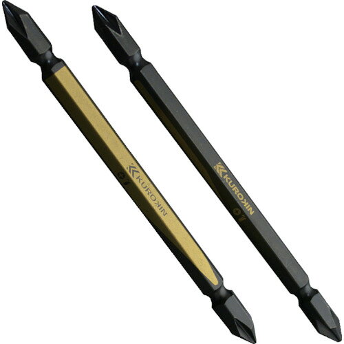 フジ矢 両頭ビット(黒金 2本組)+1×110mm 5102110BG 電動 油圧 空圧工具 ドライバービット 両頭ビット(代引不可)