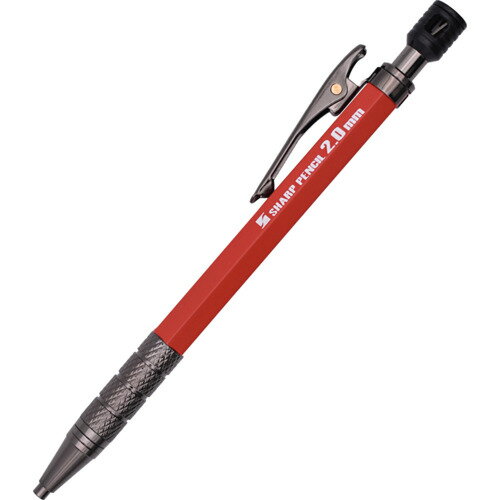 祥碩堂 朱雀 建築用シャープペンシル2.0本体 赤 500R 測定 計測用品 測量用品 建築用筆記具(代引不可)