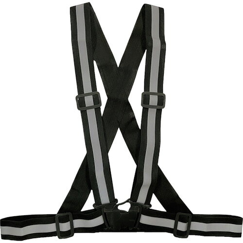 ミズケイ 伸縮タスキ型ベスト ブラック 5941196 保護具 作業服 安全ベスト(代引不可)