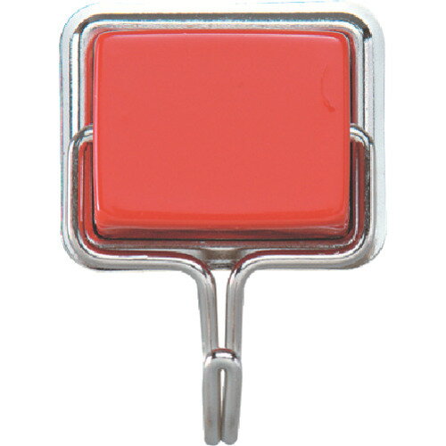 シンワ マグネットハンガーB-赤 72084 オフィス 住設用品 オフィス備品 フック 画びょう ホルダー式ク..