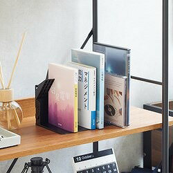 LIHIT 1冊でも倒れないブックスタンド ブラック A357524 オフィス 住設用品 文房具 クリップボード ブックエンド(代引不可)