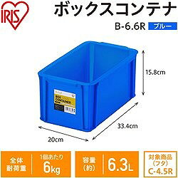 IRIS 299259 BOXコンテナ B-6.6R ブルー B6.6RBL 物流 保管用品 コンテナ パレット...