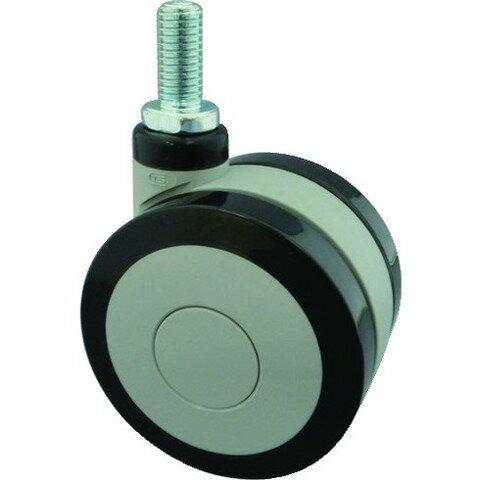 TRUSCO トラスコ ネジ込ミ双輪キャスター エラストマ-車輪 自在 Φ75 M12 TDGG75M12(代引不可)
