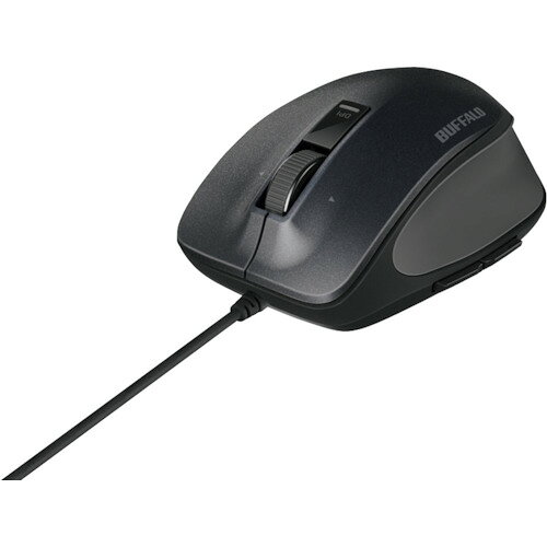BUFFALO 有線 BlueLED プレミアムフィットマウス Mサイズ ブラック BSMBU500MBK オフィス 住設用品 OA用品 マウス(代引不可)【送料無料】
