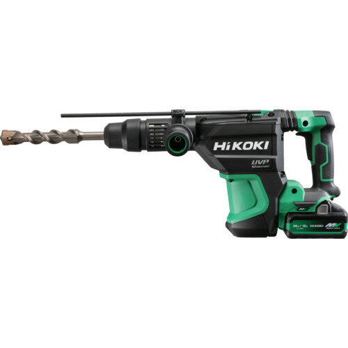 特長●マルチボルト36V蓄電池対応製品です。●40mmクラス交流100V並みの穿孔速度、ハツリ性能を実現しました。●リアクティブフォースコントロール機能(RFC)搭載で安全性が高まりました。●ハツリ用オンロック機能で長時間作業でも疲れにくいです。●回転数4段変速・定速度制御で様々な用途・作業に対応できます。●作業に便利な明るいLEDライト付です。用途●コンクリートへの穴あけ、アンカーの下穴あけ等に。●コンクリートのハツリ、破砕、角だし、穴掘り、突き固め、溝きり、切断、はがし、面荒らし等に。仕様●無負荷回転数(min［［の−1乗］］)：250〜500●打撃数(min［［の−1乗］］)：1400〜2800●本体寸法(mm)：全長499×高さ262×幅107●色：アグレッシブグリーン●穴あけ能力(mm)コンクリート：40●電圧(V)：36●ドリル径(mm)：40仕様2●連続作業量目安(1充電)：4Ah電池(MV)使用・φ25×厚さ60mmコンクリート穴あけ約25個●穴あけ能力：ドリルビット40mm、コアビット105mm●SDS-maxシャンク●ブラシレスモーター材質/仕上●ボディ：樹脂セット内容/付属品●電池パック(BSL36B18X)×2個●充電器(UC18YDL2)●ケース●サイドハンドル●ストッパ●ハンマグリースA原産国：中国【代引きについて】こちらの商品は、代引きでの出荷は受け付けておりません。【送料について】北海道、沖縄、離島は送料を頂きます。