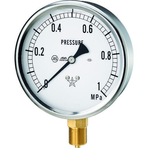 右下 グリセリン入圧力計 圧力レンジ0~16MPa 接続部サイズG3/8B GLT4116MPA 測定 計測用品 工業用計測..