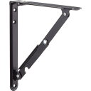 TANNER 折りたたみ棚受け 200mm 黒 FB200B 金物 建築資材 建築金物 棚受金具(代引不可)