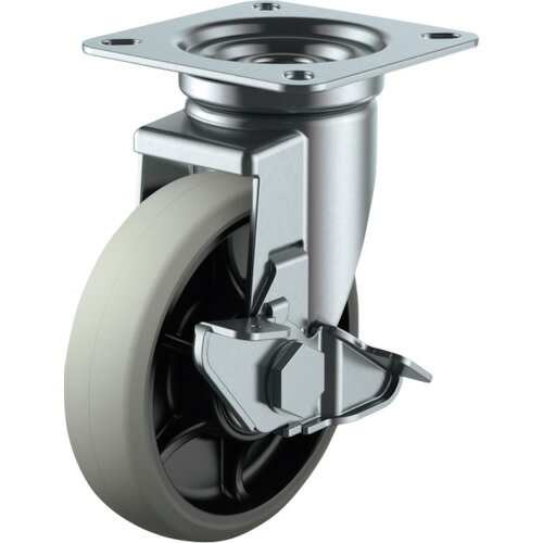 ユーエイ プレート式 自在 キャスター ウレタン 車輪径75mm ストッパー付き Jタイプ J-S型 取付寸法63×63 GUJ75S 金物 建築資材 キャスター プレート式ウレタン車(代引不可)(4.0)