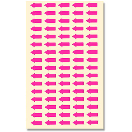 ●鮮やかな発色で視認性の高い蛍光色の矢印型シールです。●POPなどでポイントを強調させたいときや、地図上の場所を示すのに便利です。●縦(mm)：6●横(mm)：13●入数(枚)：160●160枚入り●ルミノ(蛍光紙)【代引きについて】こちらの商品は、代引きでの出荷は受け付けておりません。【送料について】北海道、沖縄、離島は送料を頂きます。