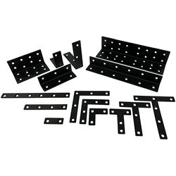 DAIDОHANT ダイドーハント スリムサポート 棚受(L型・内皿) 黒(ブラック) (a)80×(b)25×(t)2mm (1個) ダイドーハント 金物 建築資材 建築金物 ジョイント金具 00069187(代引不可)