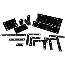 DAIDОHANT ダイドーハント スリムサポート 金折(L型・外皿) 黒(ブラック) (a)75×(b)20×(t)2mm (1個) ダイドーハント 金物 建築資材 建築金物 ジョイント金具 00069183(代引不可)