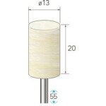 ナカニシ フェルトバフハードタイプ 10本入 円筒型 φ13×20×軸φ3 ナカニシ 電動 油圧 空圧工具 研削研磨用品 フェルト軸付ホイール 53324(代引不可)【送料無料】