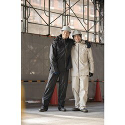 Makku いぶし銀レインスーツ2 ライトグレー M マック 保護具 作業服 雨具 AS410012(代引不可)【送料無料】