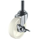 ユーエイ ねじ込み式 自在 キャスター ナイロン 車輪径40mm ストッパー付き Lタイプ LT-S型 ネジ寸法M12×14ピッチ1.25 金物 建築資材 キャ...