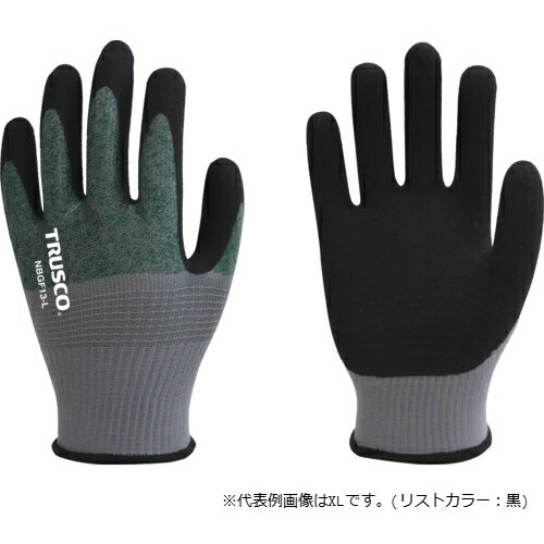Rubber Gloves - TRUSCO ニトリルゴム背抜き手袋 薄手 13ゲージ L トラスコ中山 保護具 作業手袋 ニトリルゴム手袋 NBGF13-L(代引不可)