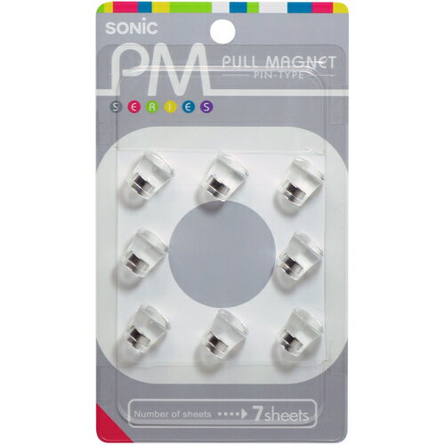 ソニック プルマグネット ピンタイプ 透明 ソニック オフィス 住設用品 オフィス備品 マグネット MG-785-T(代引不可)(3.0)