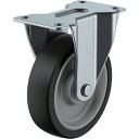ユーエイ プレート式 固定 キャスター ゴム 車輪径100mm SILENTタイプ SR型 取付寸法82×40 ユーエイ キャスター事業部 金物 建築資材 キャ...