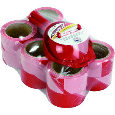 乐天商城 - NOVAP ホルダー付キ表示テープ SPEED TAPE[[R上]]用 替エテープ レッド/ホワイト 50mm×100m 12巻セット 3055054(代引不可)【送料無料】
