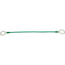 【10個セット】HIーLEAD 被覆付アースボンド R5.5 M12×200L 端子保護キャップ付(緑) EBCR5.512200GR 工事・照明用品 管工機材...