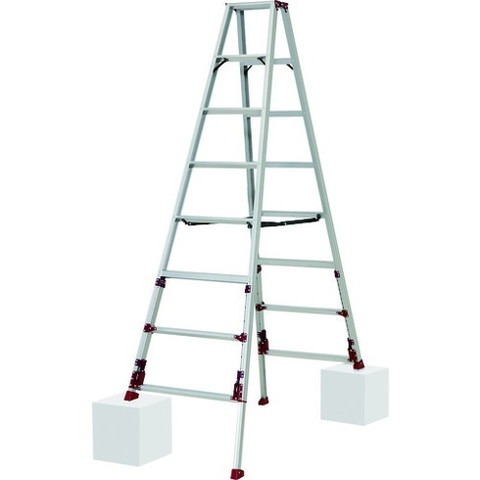 Stepladders - ピカ 上部操作式四脚アジャスト式専用脚立 SXJ型 SXJ240A(代引不可)【送料無料】