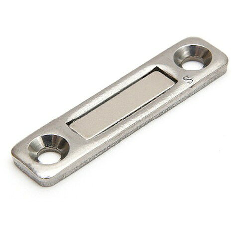 【商品詳細】●ステンレス鋼製のため防錆性に優れています。●縦幅10mm、厚み2.7mmとスリムな極薄型サイズです。●色：シルバー●全長(mm)：42●吸着力(N)：24●厚さ(mm)：2.7●吸着力(kgf)：2.4●極薄型材質／仕上●本体：ステンレス鋼（SUS430）●磁石：ネオジム注意●吸着力にばらつきがあります。現品にてご確認ください。●80℃以下の環境で使用してください。●受座と本体が当たるように取り付けてください。●磁石に直接当たると磁石が割れて使用できなくなる恐れがあります。JANコード 4510932189910【代引きについて】こちらの商品は、代引きでの出荷は受け付けておりません。【送料について】北海道、沖縄、離島は送料を頂きます。
