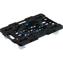 TRUSCO トラスコ 連結式ルートバン メッシュタイプ 615X415 ナイロン車輪 4輪自在 ストッパー付 黒 MPK600NJSBK(代引不可)【送料無料】