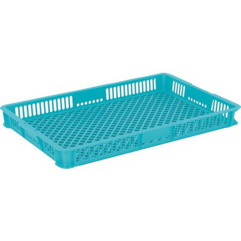 【商品詳細】●通気性を向上させるため、全面メッシュ形状となっています。●ラベル等の糊残り低減の為、両短側面にはラベル剥離リブ、フランジ上面にはシボ加工が設置してあります。●全面網目のスタッキングタイプです。●色：ライトブルー●容量(L)：13.5●適合コンテナ：SNコンテナーC#19AD、サンキャリーAD●外形寸法(mm)間口：647●外形寸法(mm)奥行：421●外形寸法(mm)高さ：65●有効内寸(mm)間口：598●有効内寸(mm)奥行：378●有効内寸(mm)高さ：50材質／仕上●ポリプロピレン（PP）JANコード 4983049003125【代引きについて】こちらの商品は、代引きでの出荷は受け付けておりません。【送料について】北海道、沖縄、離島は送料を頂きます。