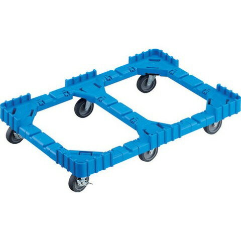 TRUSCO トラスコ OCドーリー 75Lオリコン用 エラストマー車輪 6輪自在ストッパー付 ブルー OCD75ASB(代引不可)【送料無料】