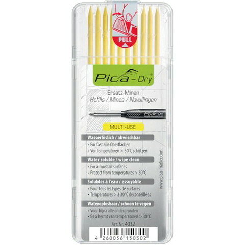 【商品詳細】●3030用の替芯です。●開閉しやすいケースで芯の交換が簡単です。●木材（ウェット・ドライ）、鉄、樹脂、コンクリート、タイルなどへの線引きやマーキングに。●色：黄●全長(mm)：133●芯径：2.8mm(10本入り)注意●赤黄の芯は30°以下の環境で保管下さい。JANコード 4260056150302【代引きについて】こちらの商品は、代引きでの出荷は受け付けておりません。【送料について】北海道、沖縄、離島は送料を頂きます。