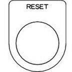 TRUSCO トラスコ スイッチ銘板 RESET 黒 φ25.5(5枚入リ) P25375P(代引不可)