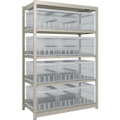 TRUSCO トラスコ M1.5型 オリコン保管タイプ H1800XW1160XD595 TSK-О50B透明X12個付 M1.5646550LX12 組..