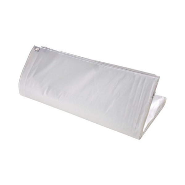 【商品詳細】●ポリエステル基布にPVCコーティングを施した白防炎シートです。●建築、建設現場の養生や目隠しに。●引裂強度：縦88.3N、横68.7N●色：白●幅(m)：2．7●長さ(m)：3．6●厚さ(mm)：0．25●ハトメ数(個)：28...