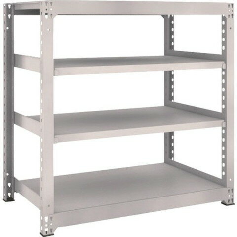 【商品詳細】●ボルトを1本も使用していないボルトレス構造で、分解・組み立て作業が簡単で、作業時間を大幅に短縮できます。●棚の段変更が、25mmピッチで、自由に調整、変更ができます。●高さ、奥行が同じであれば、増結することができます。また、支柱を兼用することにより、コストダウンが図れます。●優れた断面構造で、荷重、横からのねじれにも強いC型形状の支柱を採用しています。●樹脂ベースの使用により、床を傷つけません。●間口(mm)：1200●奥行(mm)：721●高さ(mm)：1200●有効間口(mm)：1140●色：ネオグレー●タイプ：単体型●棚段数(段)：4●棚板調整ピッチ(mm)：25●外形寸法(mm)高さ：1210●外形寸法(mm)間口：1261●組立目安：2人30分●外寸奥行(mm)：731●棚板調整ピッチ：25mm●均等積載量：500kg/段●最大積載量：2500kg/台注意●集中荷重になりますと耐荷重能力は半減します。必ず均等に荷重を分布させてご使用ください。●連結型のみではご使用できません。JANコード 4989999733358【代引きについて】こちらの商品は、代引きでの出荷は受け付けておりません。【送料について】北海道、沖縄、離島は送料を頂きます。【ご注意】当店では組み立て設置は行っておりません。あらかじめご了承ください。