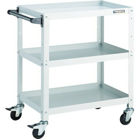 TRUSCO トラスコ ラビットワゴン 600X400 ハンドル付 ゴム車輪 W色 RBW763HW(代引不可)【送料無料】